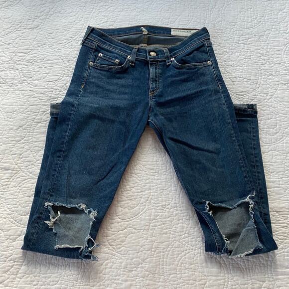 Rag & Bone Skinny Vashon Distressed Hole Jeans - Picture 5 of 10
